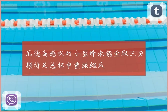 厄德高感叹对小蜜蜂未能全取三分期待足总杯中重振雄风